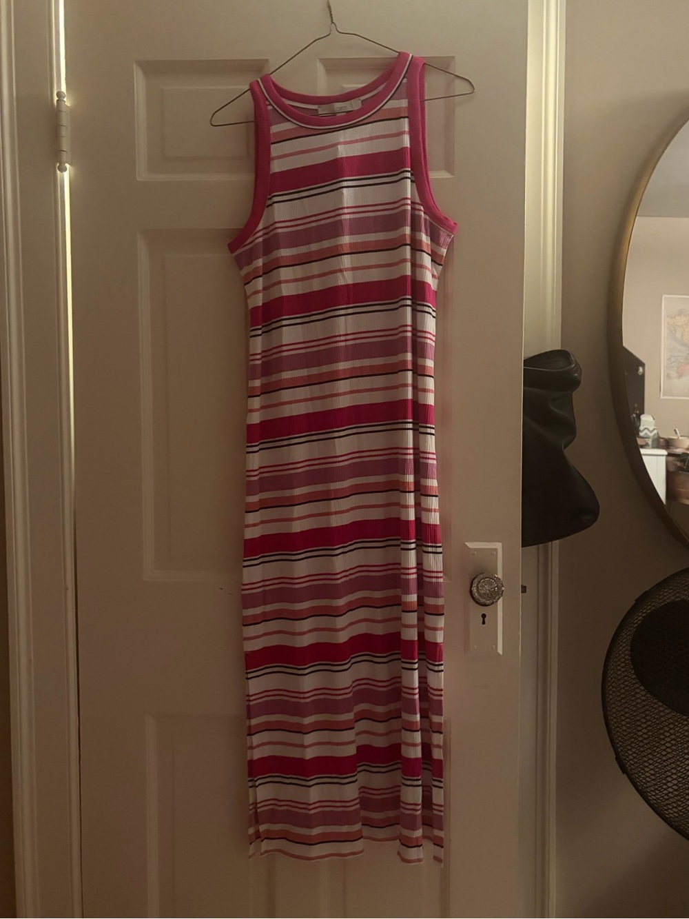Striped Sleeveless Maxi Dress